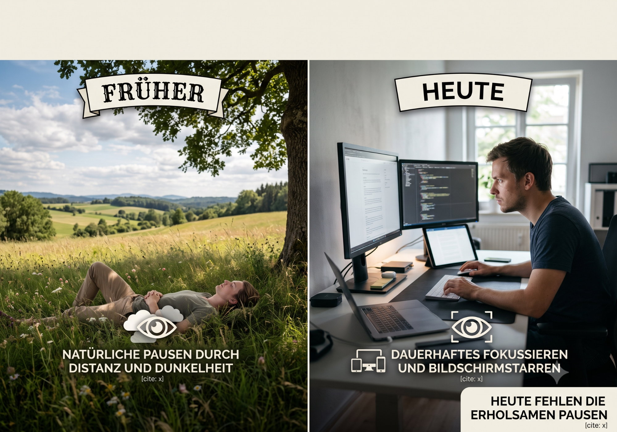 Früher hatten unsere Augen mehr Pausen: Warum Bildschirmarbeit das Sehorgan fordert und wie du digitalem Stress vorbeugst