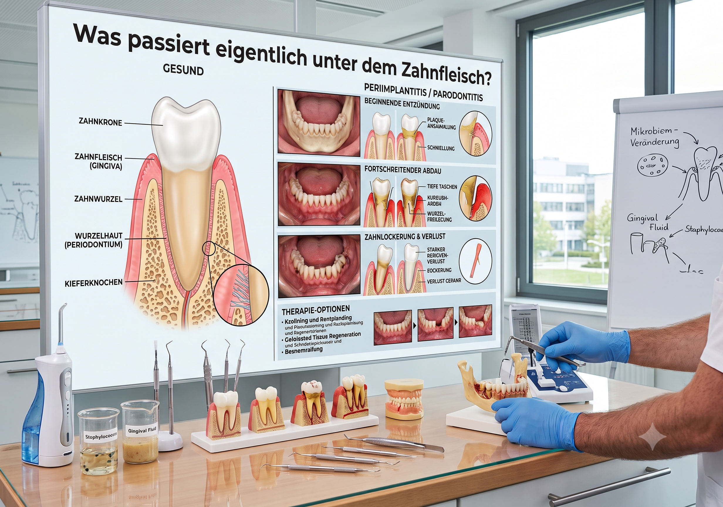 Was passiert eigentlich unter dem Zahnfleisch?