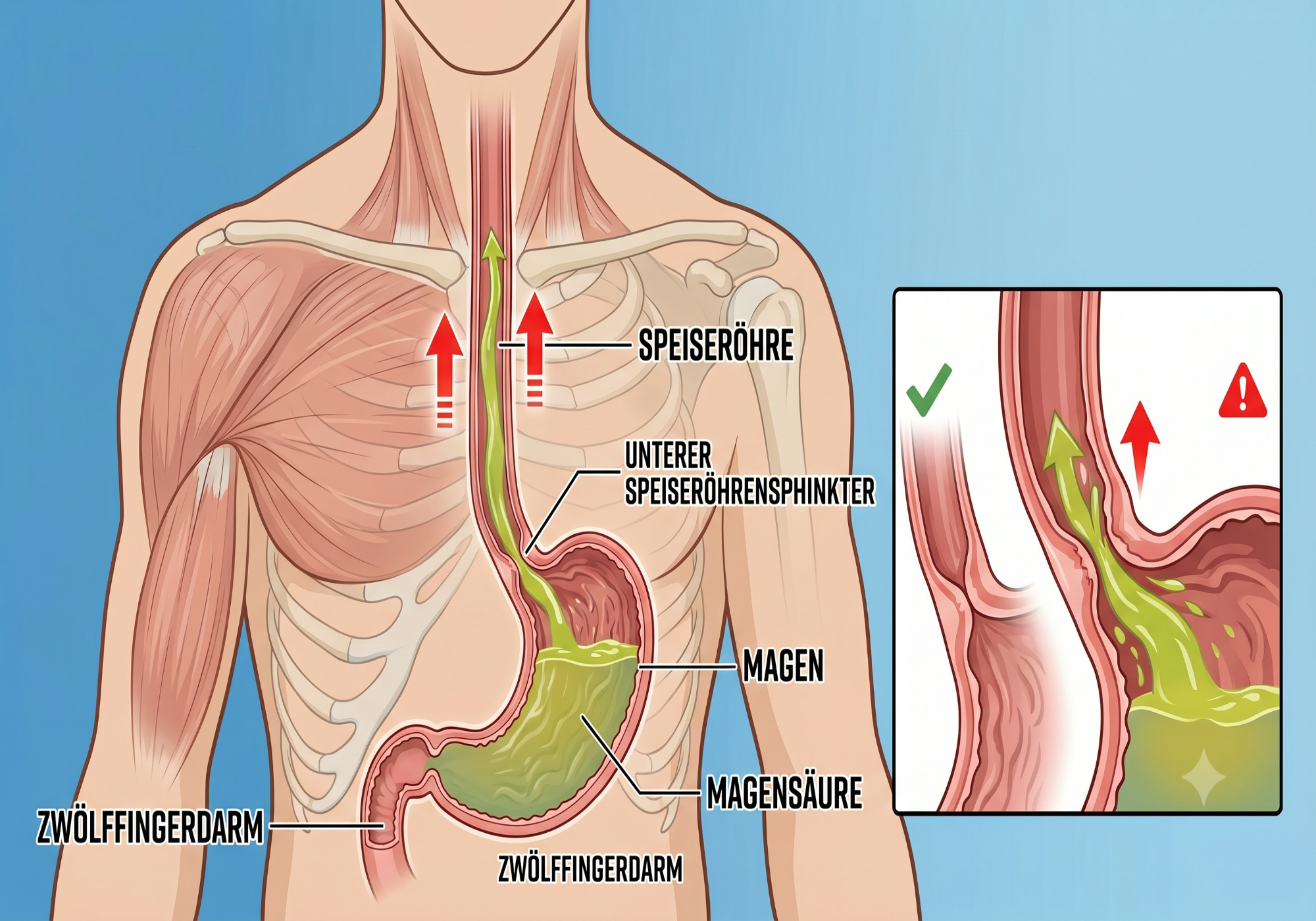 Warum Sodbrennen selten ein reines Säureproblem ist: Das Zusammenspiel der Reflux-Faktoren