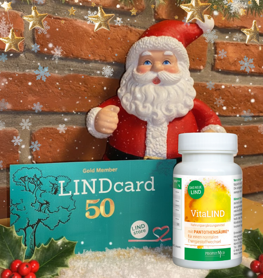 VitaLIND - mit purer Energie ins neue Jahr und 1 Jahr lang 50 % Rabatt auf alle Nahrungsergänzungsmittel