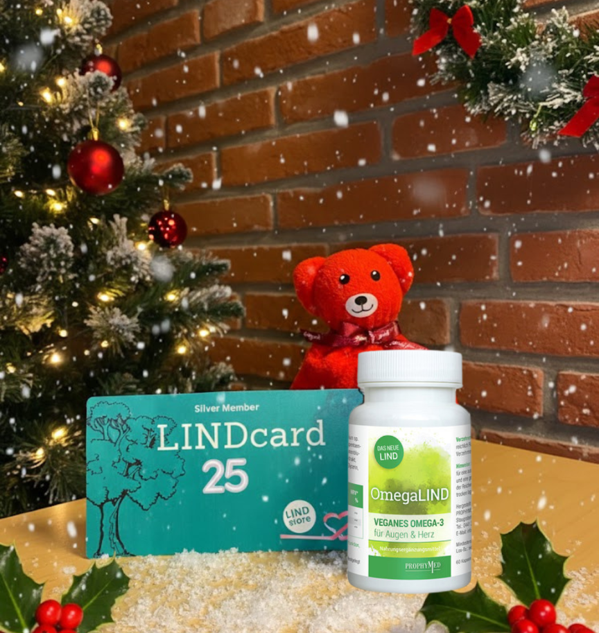 OmegaLIND -  Omega-3-Fettsäuren - und ein Jahr lang 25 % auf alles* mit der LINDcard