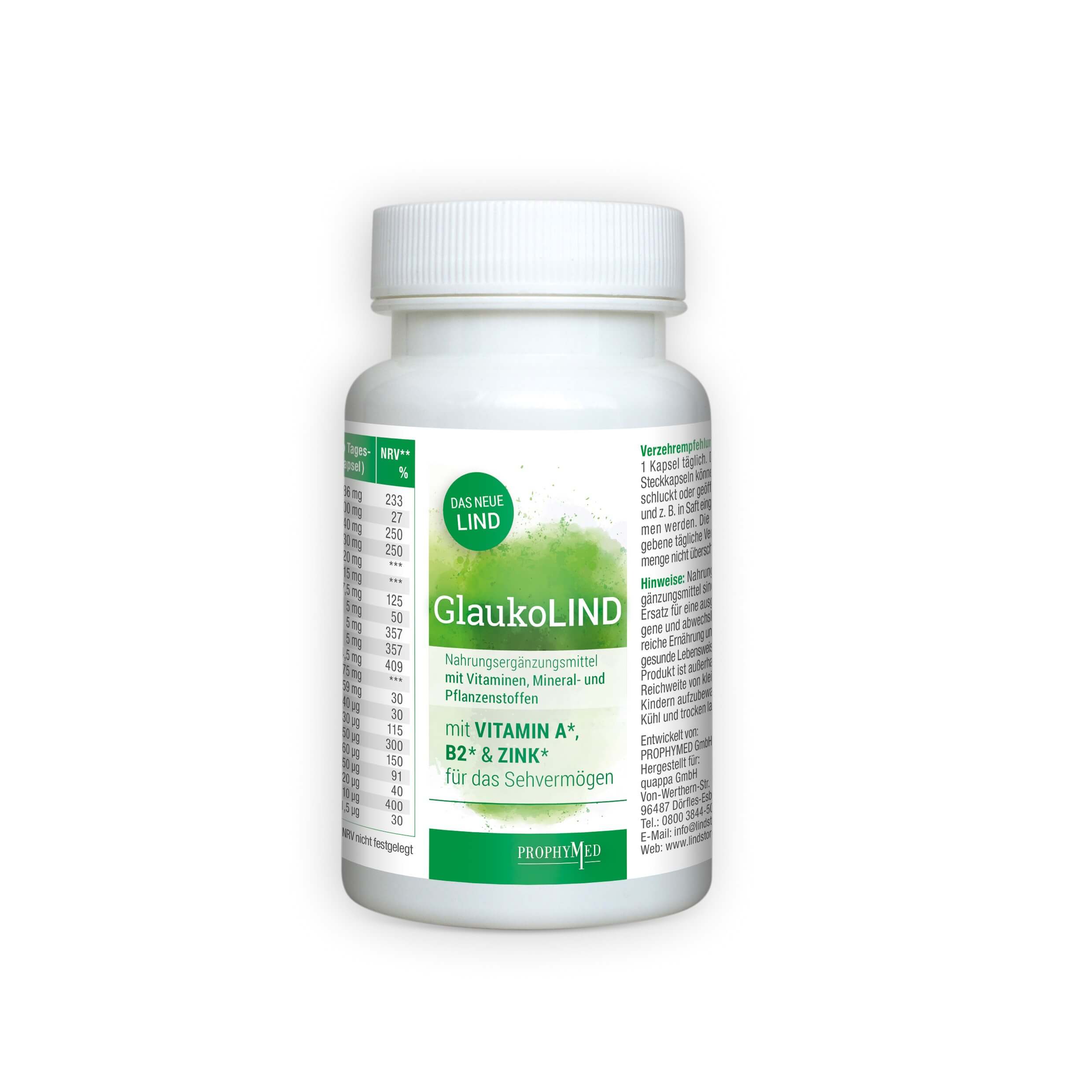 GlaukoLIND – Multivitaminkapseln mit Augenvitamine für die Augen – 21 Zutaten = 1.000-facher Nutzen