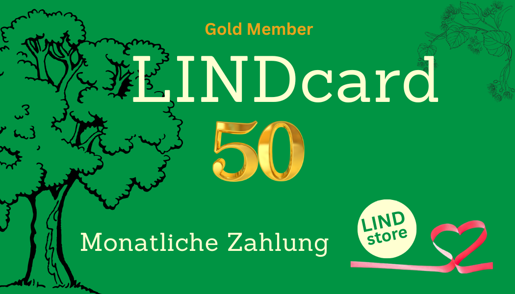 LINDcard 50 – "Gold Member"  Jahresvertrag mit monatlicher Zahlung
